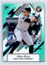 Ben Rice Rookie 2025 Topps Pristine MLB Aqua Refractor /199 New York Yankees #4