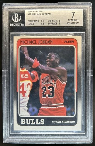 1988-89 Fleer Michael Jordan #17 Bulls BGS 7