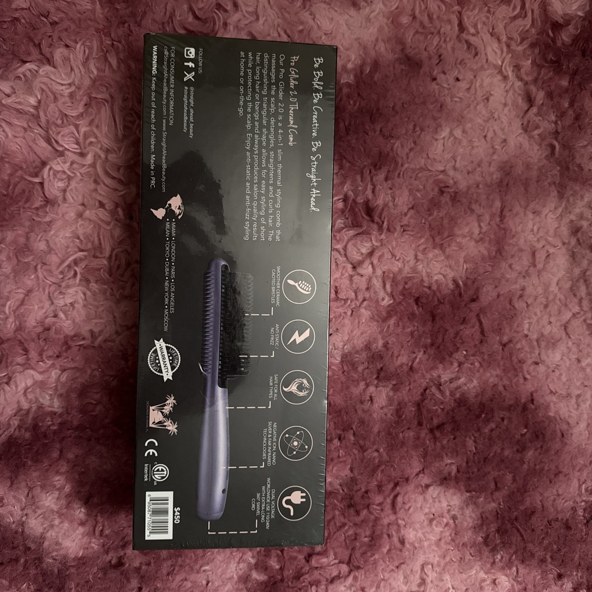 Straight Ahead Pro Glider 1.0 Thermal Comb - Purple Pro Glider 1.0 - Straight Ahead Beauty main image 3