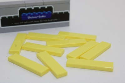 Lego (c) 10x Fliesen - 1x4 hellgelb - 2431 - bright light tile - Kacheln -