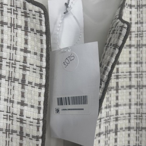 Kasper Women's Tweed Collarless Open-Front Blazer Cream Size 16 Petite NWT, $139 - Picture 5 of 7