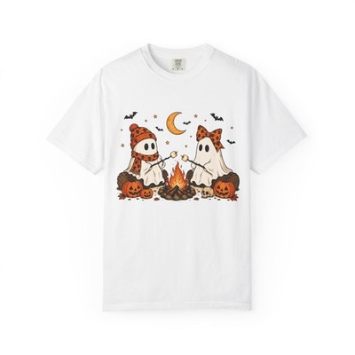 Ghosts Roasting Marshmallows T-shirt | Halloween Pumpkin Campfire