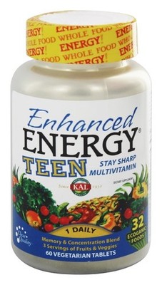 KAL Enhanced Energy Multivitamin for Teens | 60 Tablets