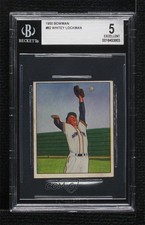 1950 Bowman Whitey Lockman (Carroll on Card) #82 BGS 5 0q3