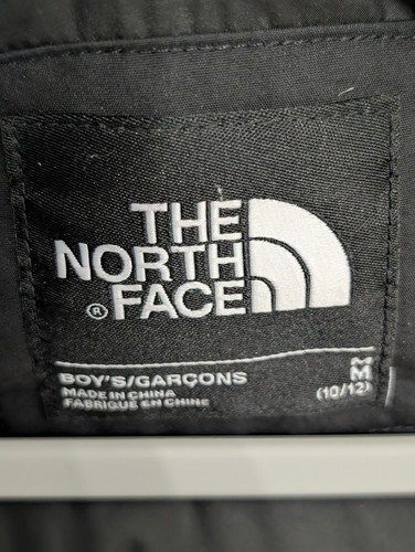 North Face Boys Dryvent 550 Down Hooded Puffer Jacket Black Size M 10/12 - Picture 13 of 16