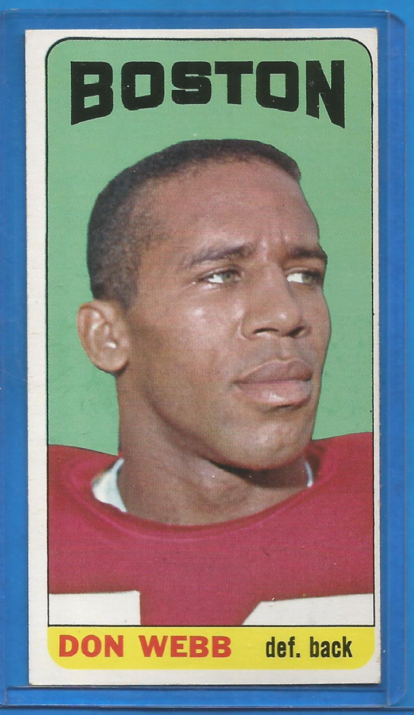 1965 TOPPS  FOOTBALL (EX-MT) # 21 DON WEBB (SP) - BOSTON PATRIOTS