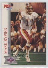 1992 Pro Set Super Bowl MVP Mark Rypien #700 00l8