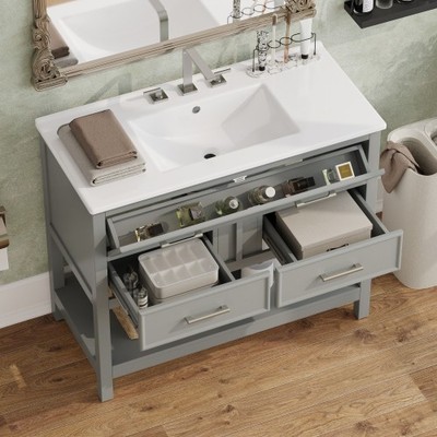 Large Capacity Vanity For Bathroom 36 inches Wide Durable Bathroom Sink ...