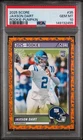 2025 Score #35 Jaxson Dart Rookie Pumpkin PSA 10 Gem Mint New York Giants
