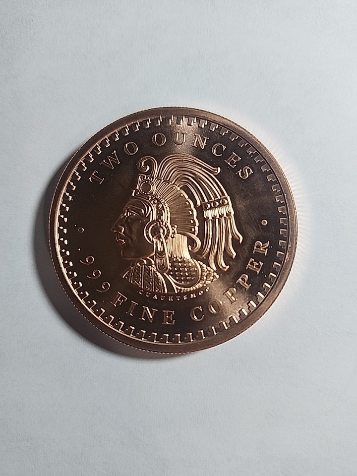 (Lot of 2) 2 oz .999 Copper - Mayan Aztec Calendar - 2 oz round | eBay