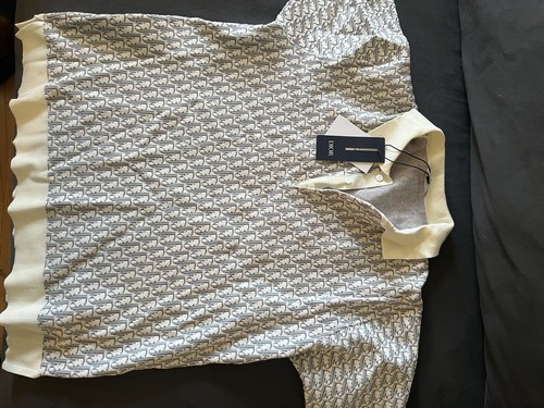 Dior Oblique Polo Shirt khaki green sz L