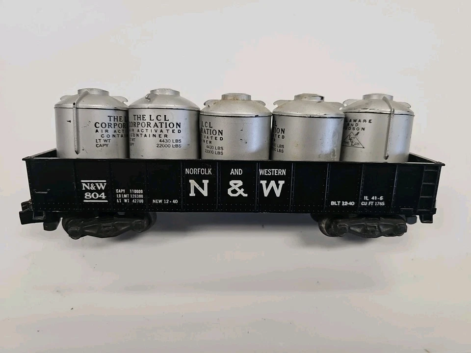 AMERICAN FLYER #804 N & W GONDOLA WITH LCL CONTAINERS LOAD. NORFOLK AND WESTERN - Image 3 of 4