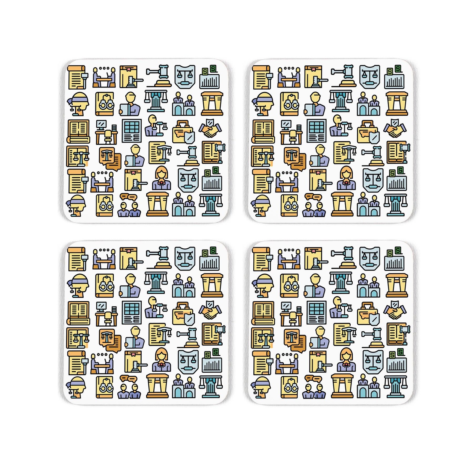 Novelty Solicitor Cork Coaster Set - Jobs/Trades Gifts - Set of 4