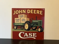 JD Tractor  And Case Knives Wagon  Vintage Style Metal Sign