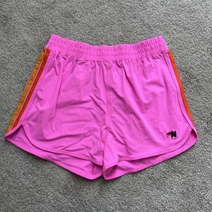 Aviator Nation Shorts Kids 14 Pink 4 Stripe Rainbow Swimwear Board Surf Grunge