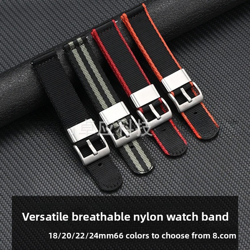 Quality Quick-release Nylon Watch Straps Men's Sports Wristband 18 20 22 24mm