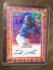 2025 Leaf Vivid - Autographs Zyhir Hope #BA-ZH1 Red Crystals /2 (AU, RC)