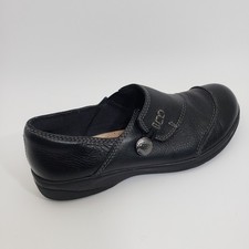 Clarks Women's 5 M Cheyn Misha Loafer Black Leather Slip On Flat Shoe Casual