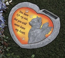 BAYN Cat Pet Memorial Stones Gifts, Solar Heart Shaped Memorial... New In Box