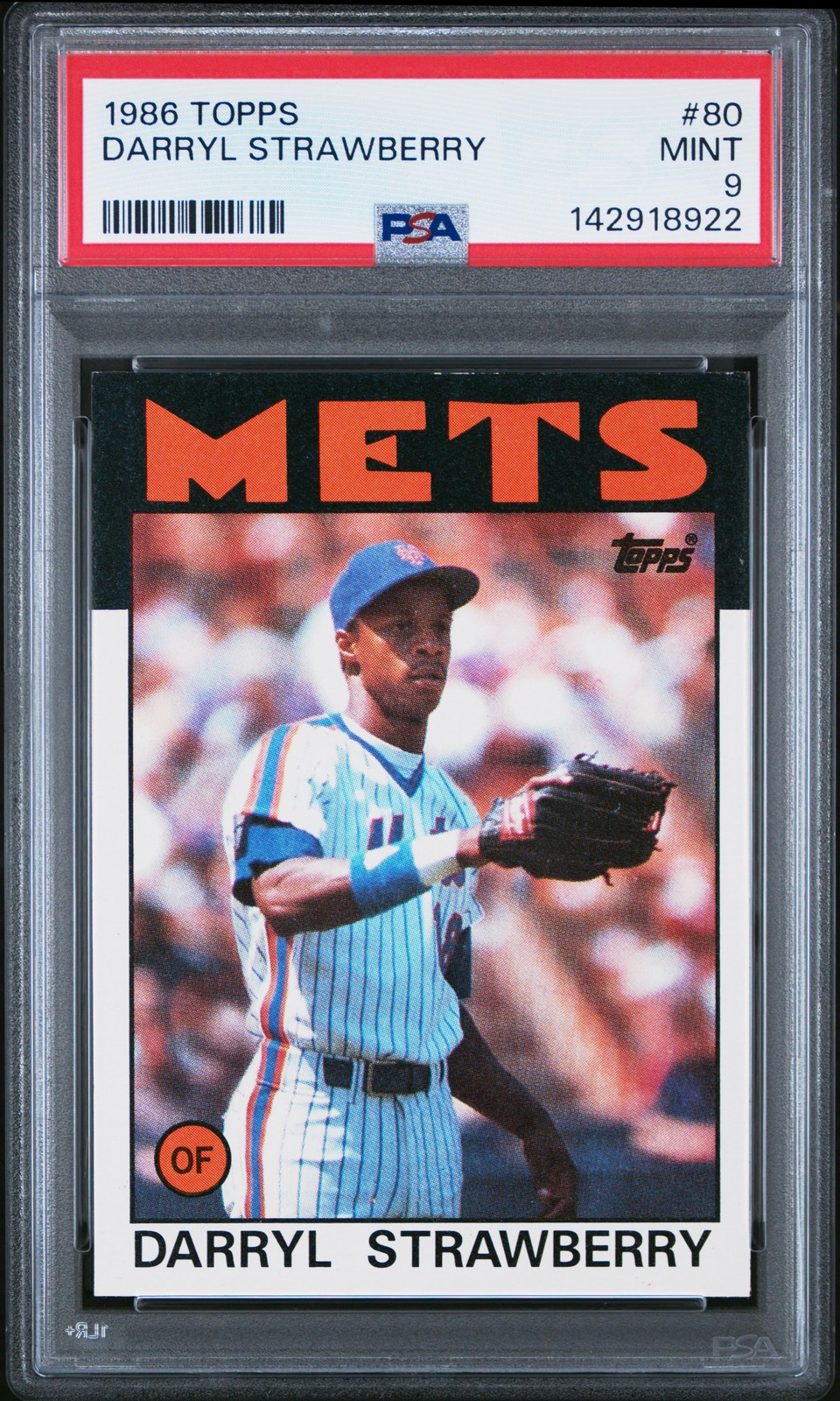 1986 TOPPS #80 DARRYL STRAWBERRY PSA 9