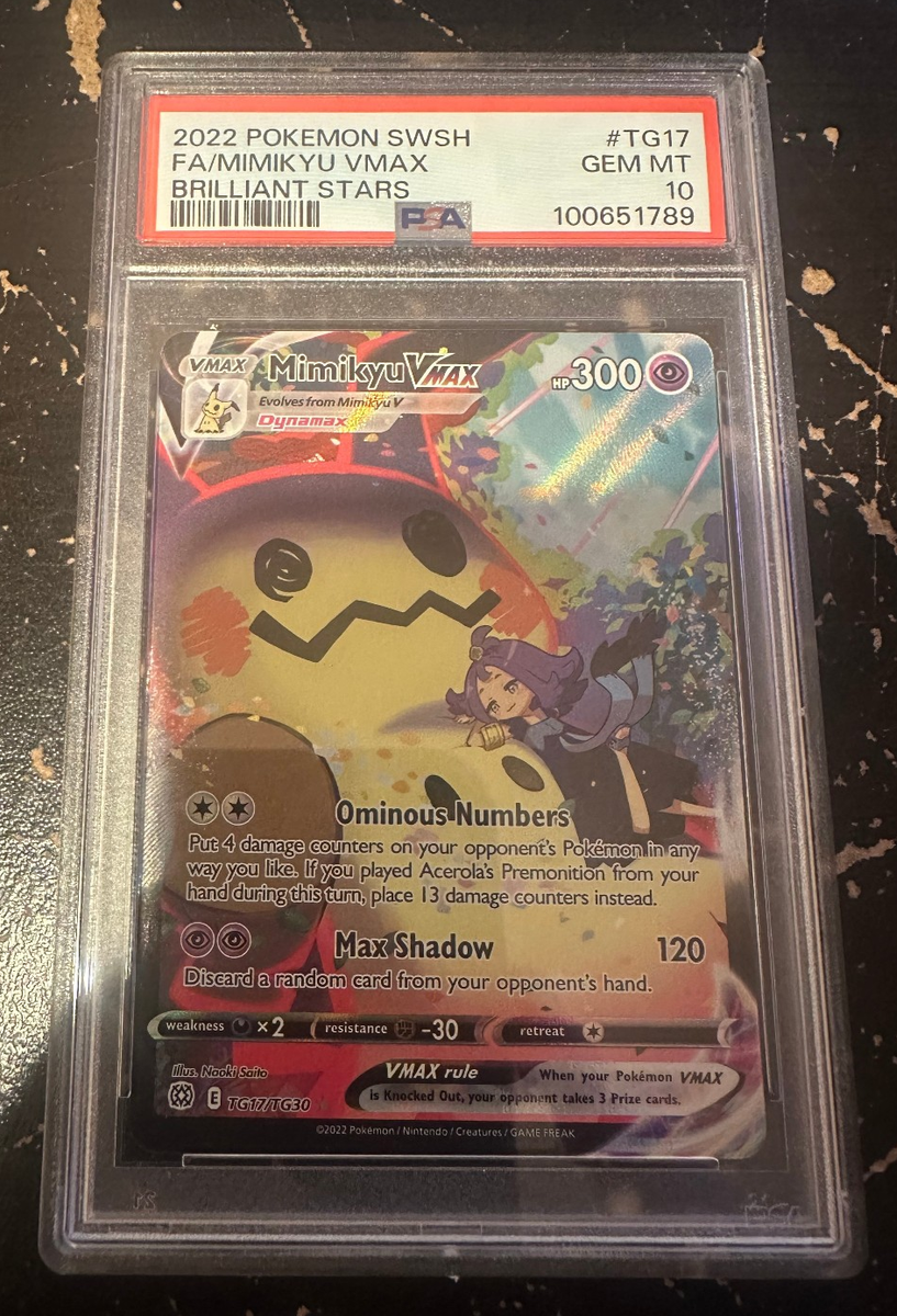 Pokemon TCG Mimikyu VMAX TG17 Brilliant Stars Trainer Gallery SWSH