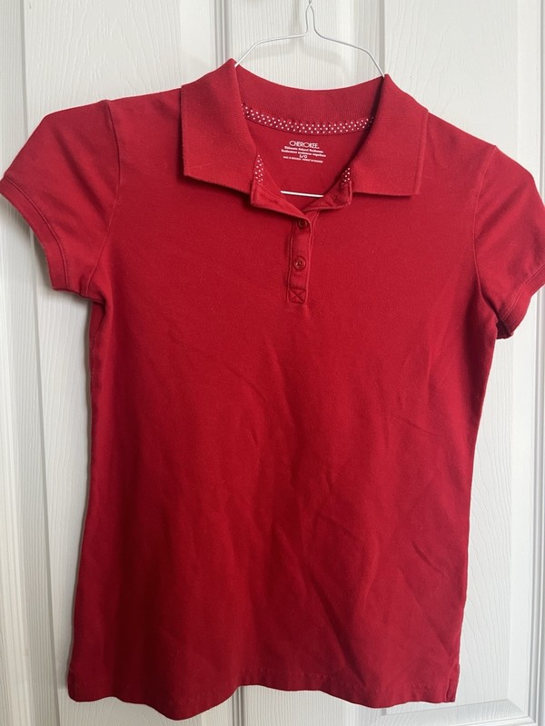 Cherokee Kids Red School Uniform Shirt Size L