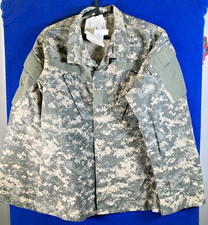 NEW US Military Issue Army Combat Uniform ACU Camo Coat Jacket Men's Size Small