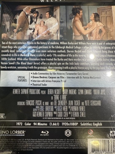 Burke And Hare Blu Ray Region A With Slip Out Now Uk Shipped - Picture 2 of 2