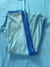 Juicy Couture Blue And Green Drawstrings Terry Cloth Pants Vintage