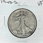 1945-S WALKING LIBERTY SILVER HALF DOLLAR  ~ VF  ~ NICE COIN ~ 90% SILVER