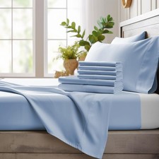 Bamboo Bay 6 Piece Full Size Sheet Set 100 Viscose Made From Bamboo Breathable