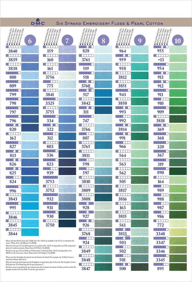 DMC Needlework Threads Printed Color Card - Image 4 of 4