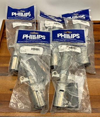 Lot of 5 Phillips 15-335 Single Pole Connector Plug Zinc Die-Cast 300 Amp New