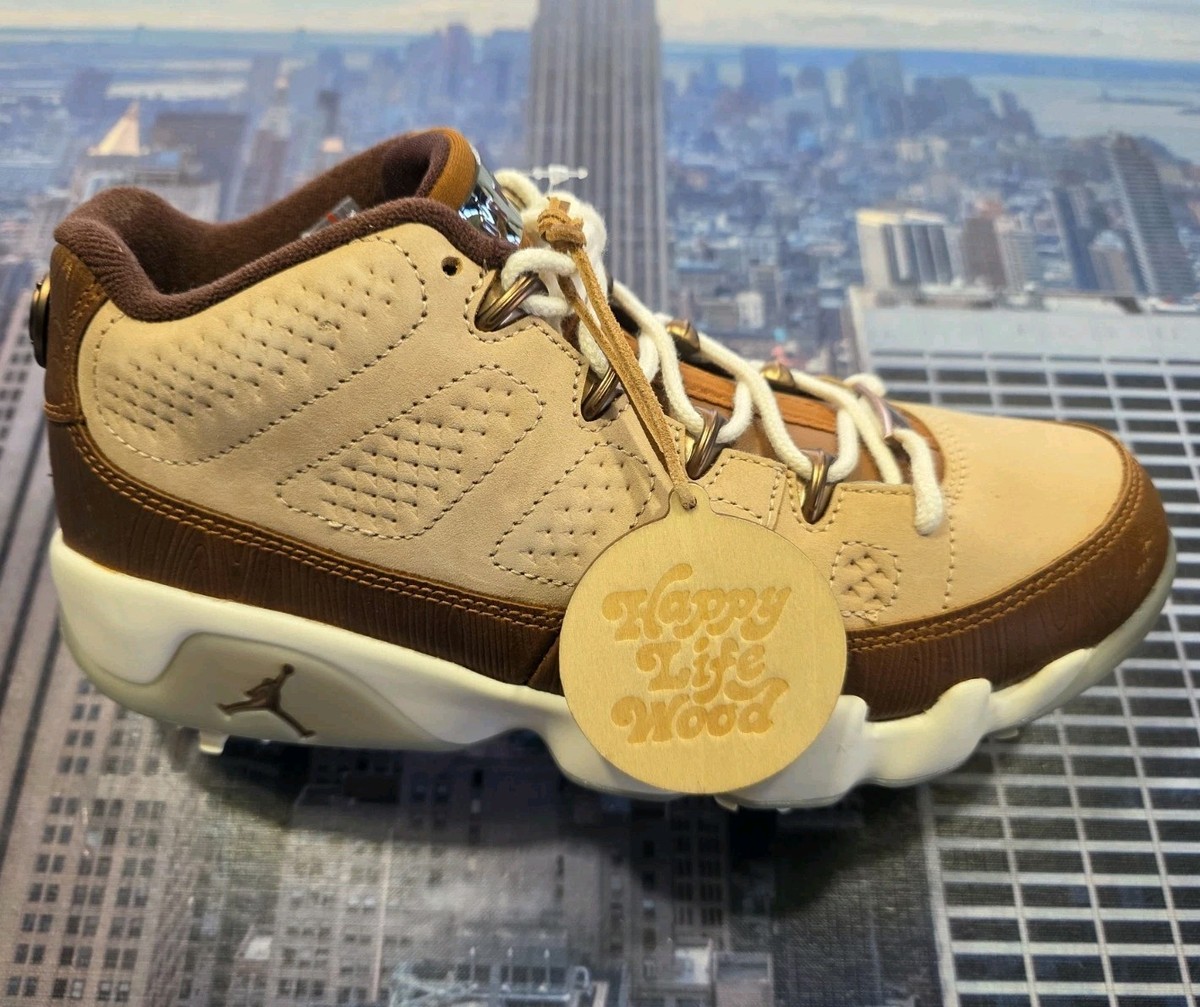 Nike Air Jordan 9 Retro Low Golf NRG Happy Life Wood Mens Size 7