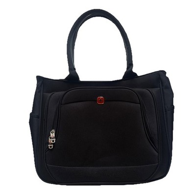 Wenger Swissgear Black Carry On Bag Tote With 15  Laptop Sleeve oval feet