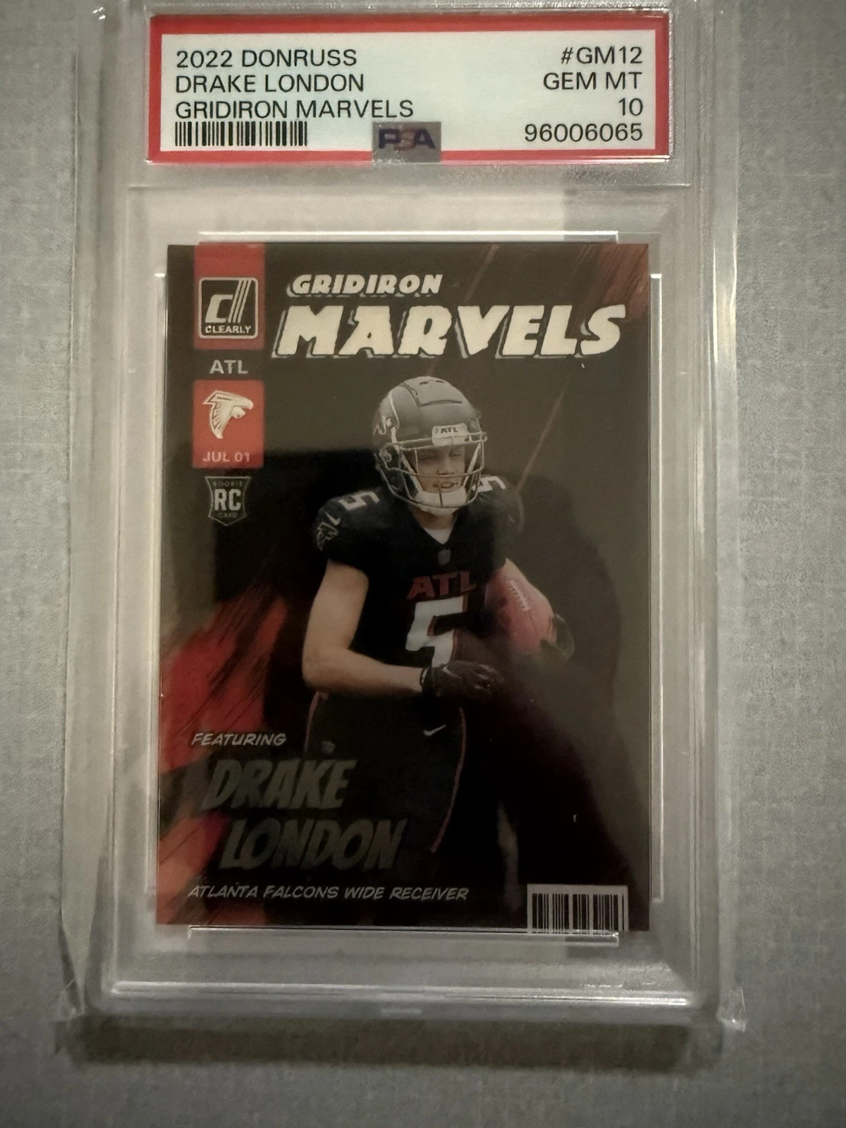 Drake London Panini Donruss Gridiron Marvels #GM12 Base