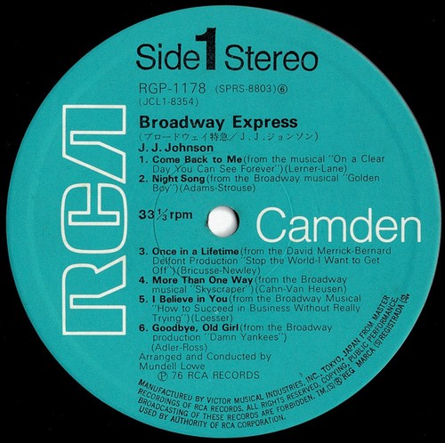 J.J. Johnson Broadway Express RCA RGP-1178 OBI JAPAN VINYL LP JAZZ - Picture 4 of 5