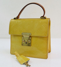 Borsa a tracolla Auth LOUIS VUITTON Spring Street Lime/giallo chiaro Vernis...