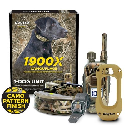 Dogtra 1900X Camo + 1 Handsfree + X-Shield - Cayote - 3/4 Mile Range,Waterproof