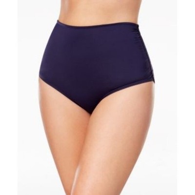 Anne Cole Plus Size High-waist Bikini Bottoms Women's Swimsuit, 22W, Navy
