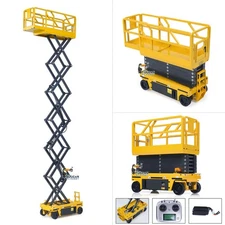 1:14 CUT Metal RC Hydraulic Scissor Lift Platform Self-propelled Light I6S Radio