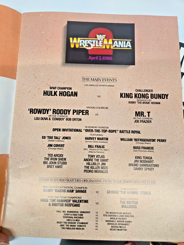 Rarissimo Press Kit per programmi TV WWF 1984 Main Event Hulk Hogan vs King Kong - Foto 22 di 24