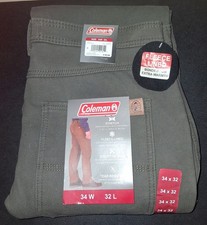 NEW COLEMAN STRETCH FLEECE LINED CARGO WORK UTILITY PANTS 34X32 BELUGA