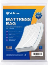 VICMORE 3Mil Heavy-Duty Plastic Mattress Bag for King/Cal King Size – Tear