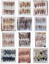 Random M size press on nails - 3 pairs