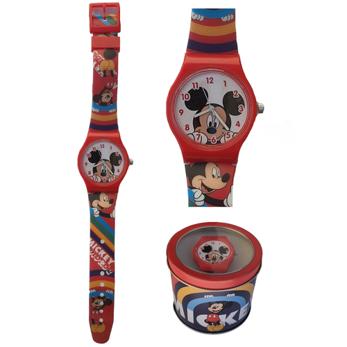 OROLOGIO TOPOLINO DISNEY DA POLSO ANALOGICO IN SCATOLA DI LATTA - WD21199 |  eBay