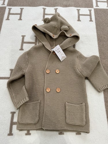 BNWT Bonjour Bebe Toddler Girls Knit Beige Cardigan Cardi Jacket 2-3Y RRP $75
