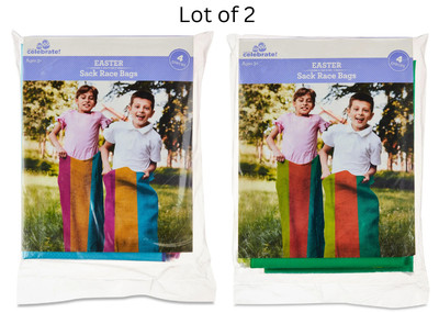 Way To Celebrate Party Easter Multicolor Sack Race Bags 4ct Lot of 2 (8 Total)
