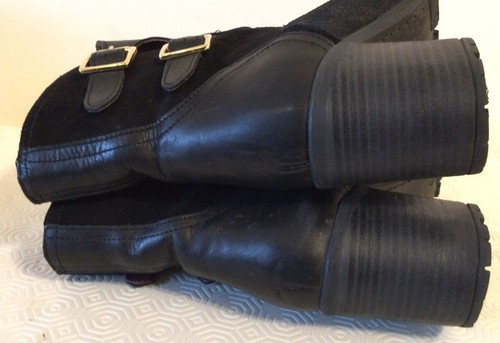 BED OF ROSES Black Leather And Suede Chelsea Style Boots U.K 4 EU 37 FREE P&P - Picture 10 of 10