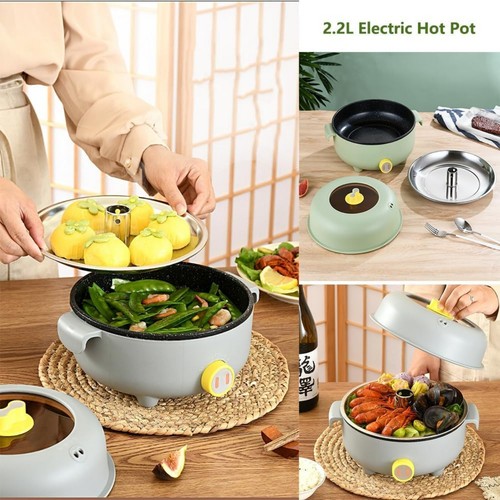 Elektrische Pfannen Kleine Hot Pot Elektro Bratpfanne Tragbarer Multi Kocher - Bild 5 von 12